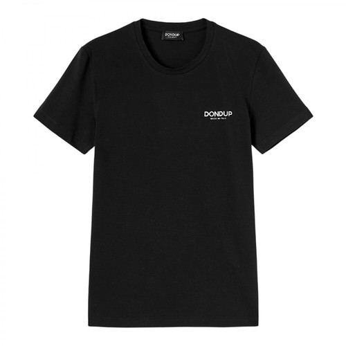 Dondup, T-shirt slim in jersey stretch Czarny, male, 355.00PLN