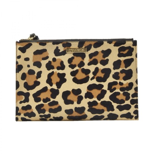 Dsquared2, Leopard-Print Pouch Beżowy, female, 1127.00PLN