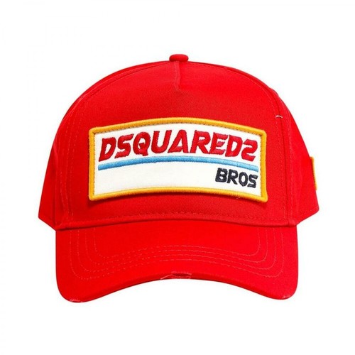 Dsquared2, Logo Cap Czerwony, male, 484.00PLN