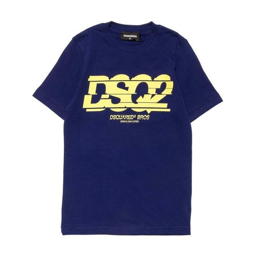 Dsquared2, T-shirt with Print Fioletowy, male, 241.00PLN