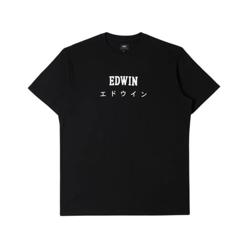 Edwin, Japan T-Shirt Czarny, male, 205.85PLN