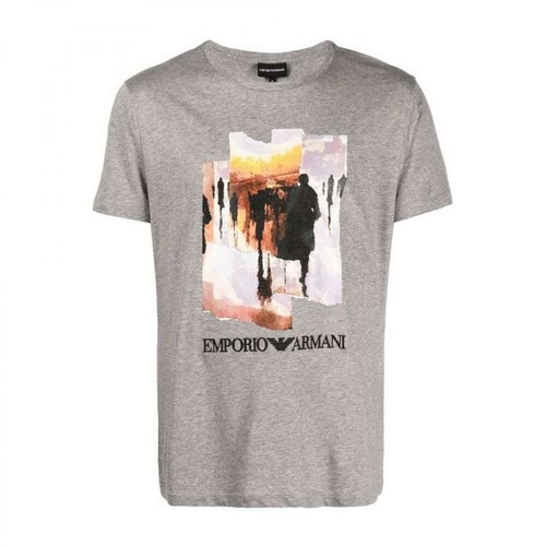 Emporio Armani, T-shirt Szary, male, 479.00PLN