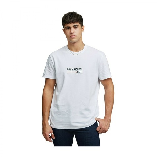 Fay, T-Shirt Biały, male, 593.00PLN