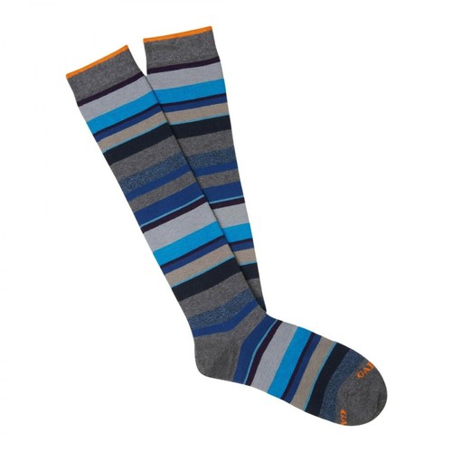 Gallo, Multicolor Striped Socks Niebieski, male, 139.00PLN