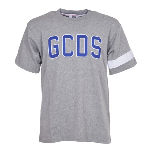 Gcds, embroidered logo t-shirt Szary, male, 335.89PLN