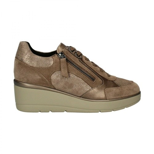Geox, Sneakers with wedge Beżowy, female, 319.00PLN