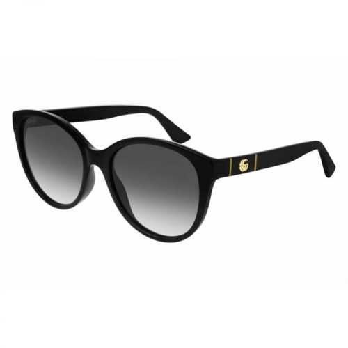 Gucci, Double G Round Sunglasses Czarny, female, 813.00PLN