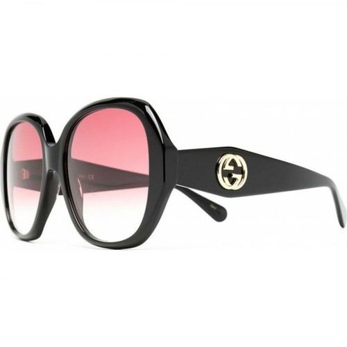 Gucci, Oversized Round Sunglasses Czarny, female, 1232.00PLN
