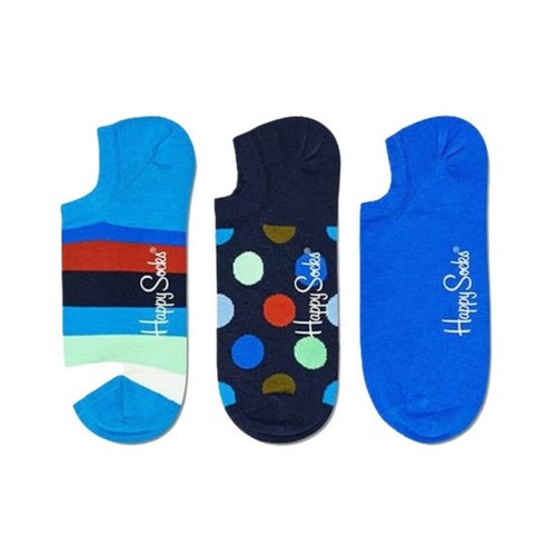 Happy Socks, Pack de 3 Calcetines invisibles Stripe Niebieski, male, 235.57PLN