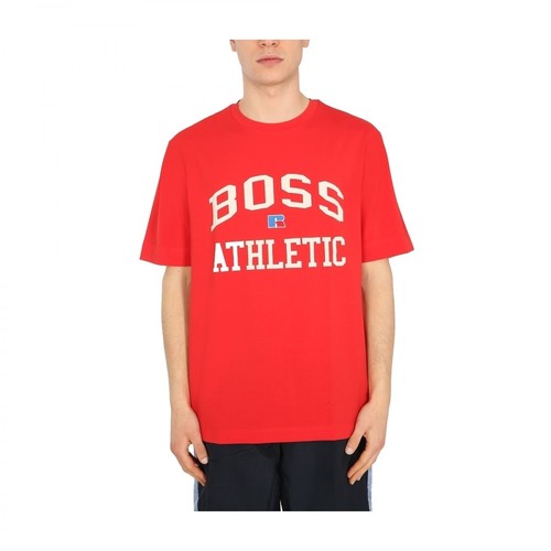 Hugo Boss, Athletic Logo T-Shirt Czerwony, male, 548.00PLN