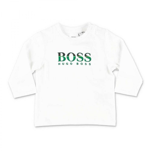 Hugo Boss, White cotton jersey t-shirt Biały, unisex, 174.00PLN