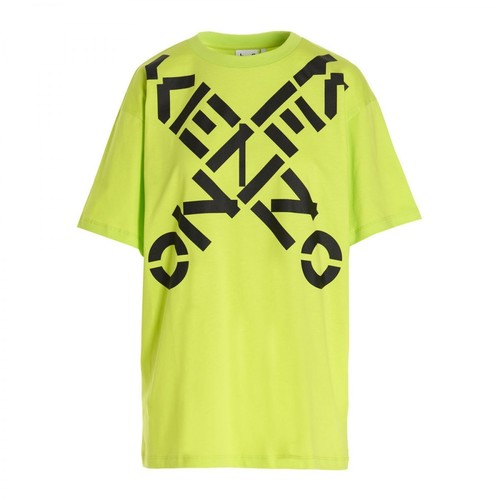 Kenzo, Sport Big X Oversized T-shirt Żółty, female, 684.00PLN
