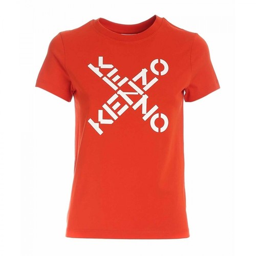 Kenzo, Sport Classic T-shirt Czerwony, male, 397.00PLN