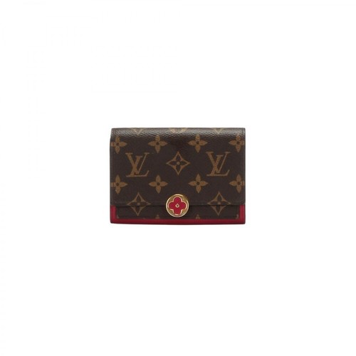 Louis Vuitton Vintage, Pre-owned Monogram Flore Coquelicot Compact Wallet M64587 Brązowy, female, 4246.00PLN