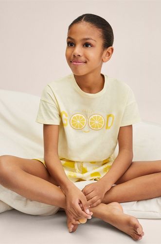 Mango Kids piżama bawełniana dziecięca Lemon 69.99PLN
