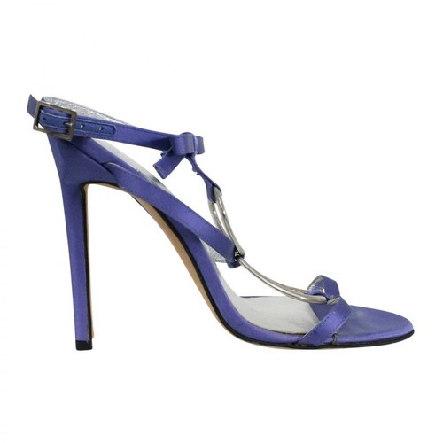 Manolo Blahnik Pre-owned, Używane satynowe sandały Niebieski, female, 1286.00PLN