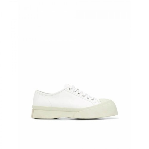 Marni, Pablo Lace-Up Sneakers IN Nappa Leather Biały, male, 2691.00PLN