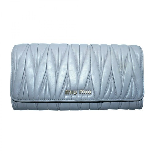Miu Miu Pre-owned, Metelesse Quilted Classic Wallet Szary, female, 2376.29PLN