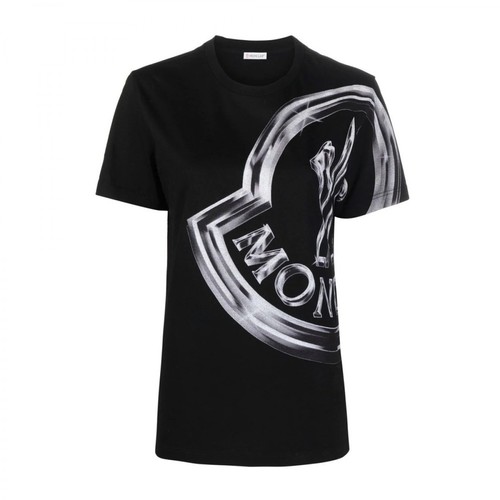 Moncler, Oversized Logo T-Shirt Czarny, female, 908.00PLN
