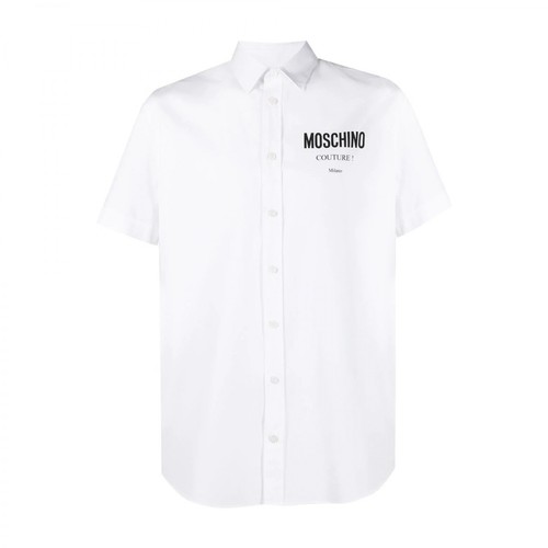 Moschino, chemise à logo imprimé Biały, male, 445.00PLN