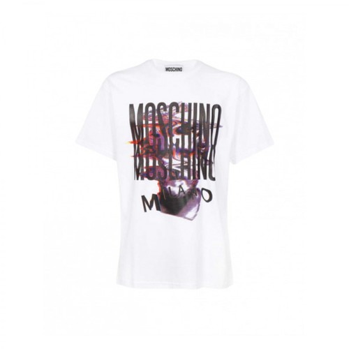 Moschino, T-Shirt CON Stampa Biały, male, 599.00PLN