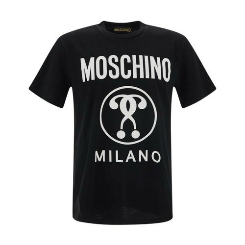 Moschino, T-Shirt with logo print Czarny, male, 616.00PLN