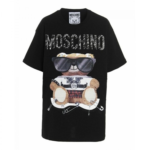 Moschino, V070255403555 T-Shirt Czarny, female, 1415.00PLN