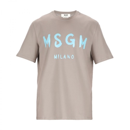 Msgm, T-shirt Szary, male, 325.00PLN