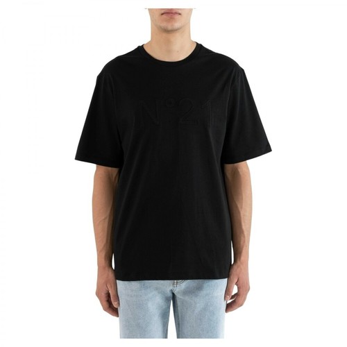 N21, F044-6316 T-shirt maniche corte Czarny, male, 548.00PLN