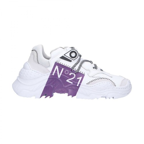 N21, Sneakers in pelle con logo - Billy-P Biały, unisex, 1533.00PLN