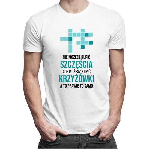 Nie możesz kupić szczęścia - krzyżówki - męska koszulka z nadrukiem 69.00PLN