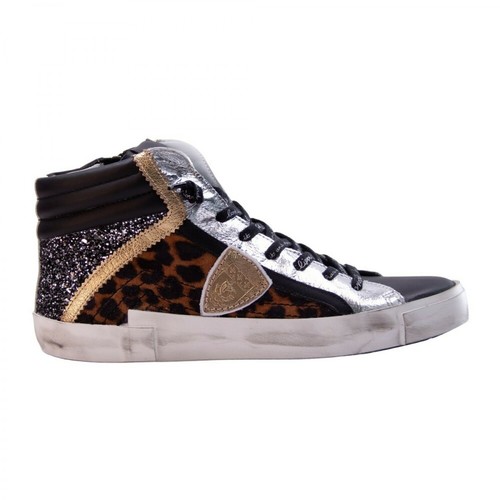 Philippe Model, Panelled High-Top Sneakers Brązowy, female, 1346.00PLN