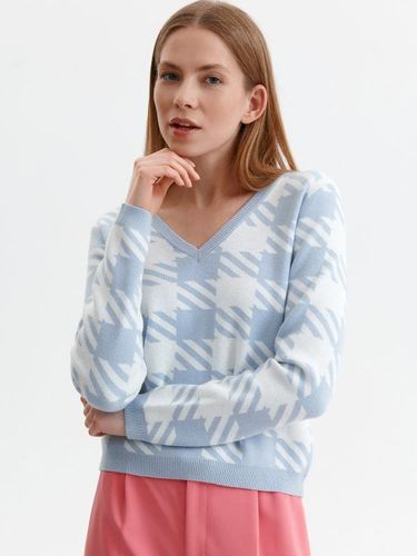 Pudełkowy sweter damski w pepitkę 139.99PLN