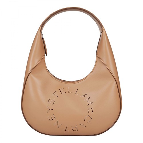 Stella McCartney, Small Stella Logo Shoulder Bag Beżowy, female, 2755.00PLN