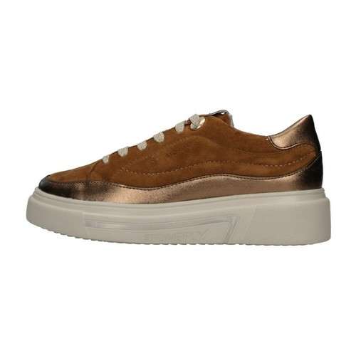 Stonefly, 217102 Sneakers with wedge Brązowy, female, 617.00PLN