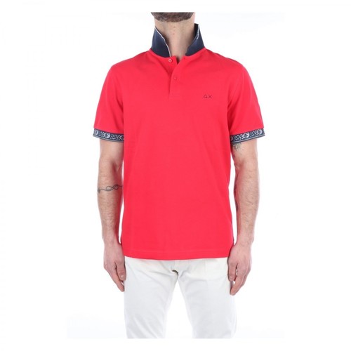 Sun 68, A31125 Short sleeves T-shirt Czerwony, male, 308.00PLN