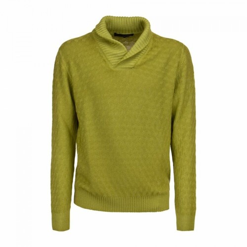 Tagliatore, Shawl-neck sweater Zielony, female, 1022.00PLN