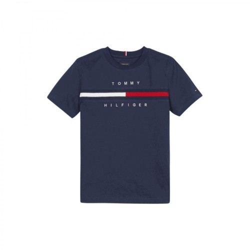 Tommy Hilfiger, jersey t-shirt Niebieski, male, 278.00PLN