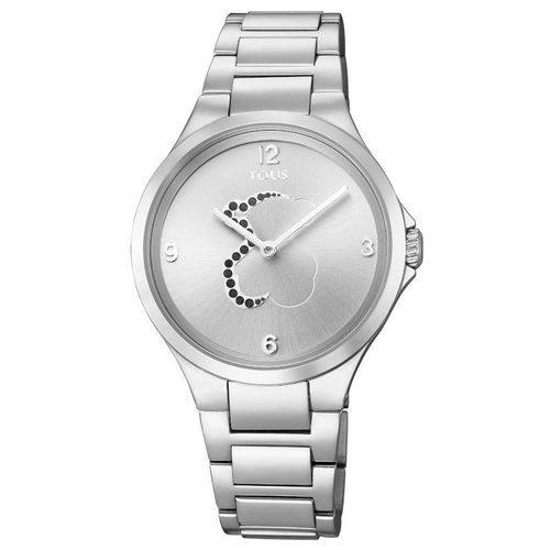 Tous Motion - Zegarek ze stali szlachetnej w kolorze srebrnym z czarnymi kryształkami 1179.00PLN
