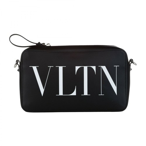 Valentino Vintage, Pre-owned Leather Crossbody Bag Czarny, female, 3872.65PLN
