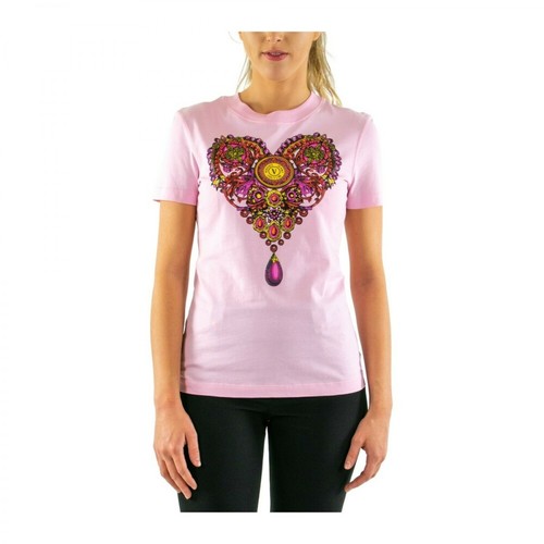 Versace Jeans Couture, Valentine T-shirt Różowy, female, 798.00PLN
