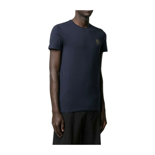 Versace, Underwear Medusa Logo T-Shirt Niebieski, male, 340.43PLN