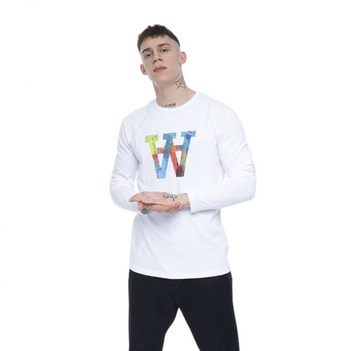 Wood Wood, Long Sleeve T-shirt Biały, male, 401.35PLN