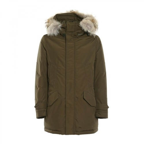 Woolrich, Polar Parka with high collar and removable fur Zielony, male, 3612.00PLN