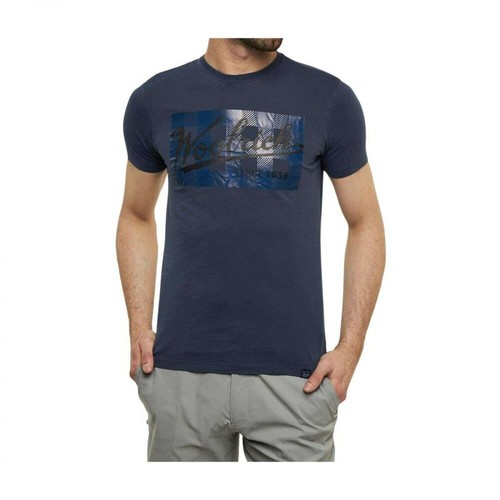Woolrich, t-shirt Niebieski, male, 347.00PLN