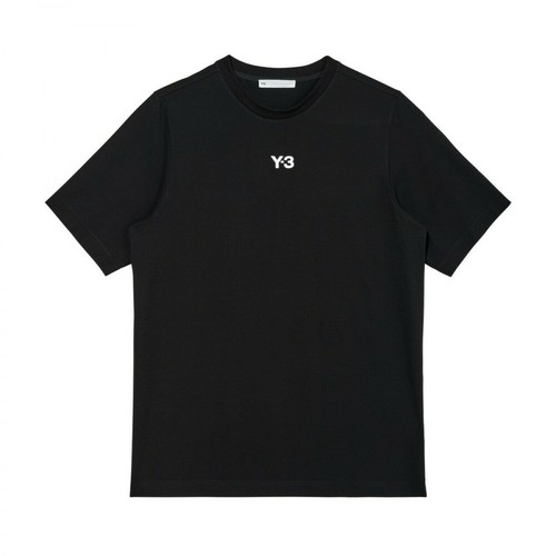 Y-3, Classic Logo Print T-Shirt Czarny, male, 543.00PLN