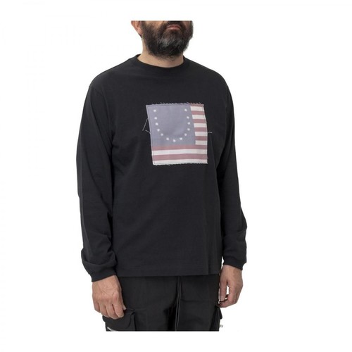424, Long sleeve T-Shirt with Patch Czarny, male, 539.00PLN