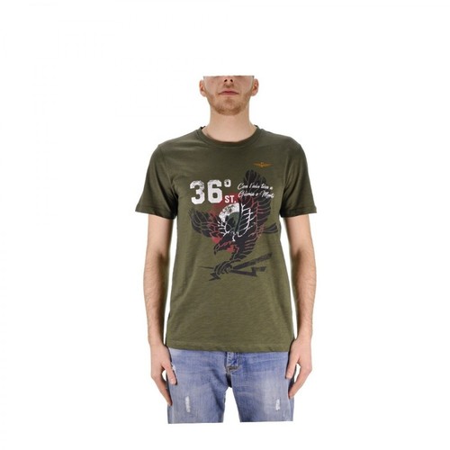 Aeronautica Militare, T-shirt Zielony, male, 487.00PLN