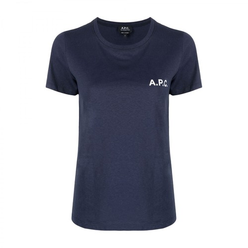 A.p.c., T-Shirt Leanne Niebieski, female, 411.00PLN