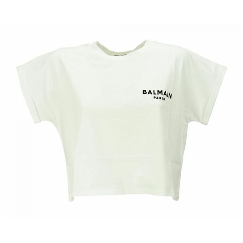 Balmain, Logo-Print T-shirt Biały, female, 912.00PLN